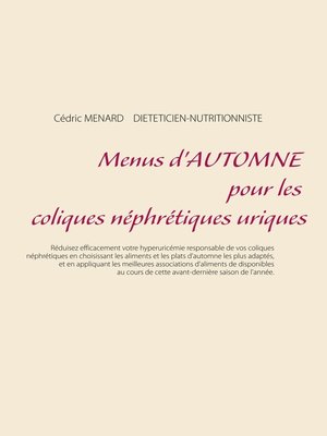 cover image of Menus d'automne pour les coliques néphrétiques uriques